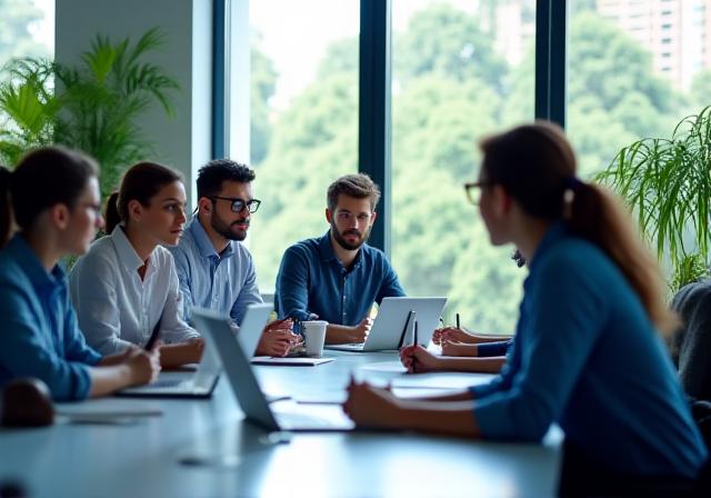 HerdMail Team collaborating in a modern office